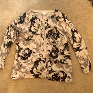 Flower pattern cardigan